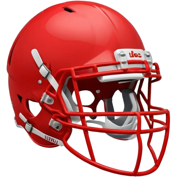College football player helmet in light red color emoji