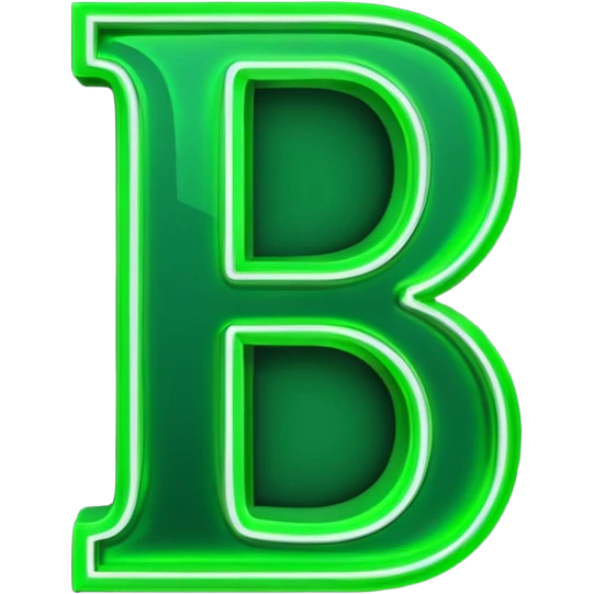 neon green letter D emoji