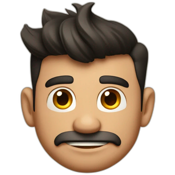 Hombre moreno con muchos tatuajes estilo Pixar  emoji