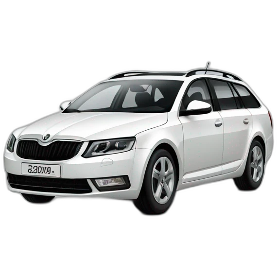 Škoda Octavia5 white emoji