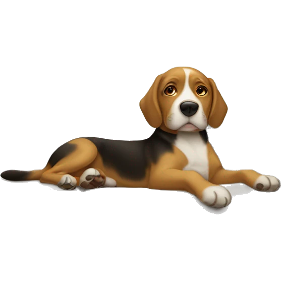 perro con su dueño en el sofá  emoji
