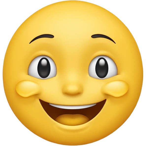 Emoji, yellow round laughing tilted head face with tears of fun emoji