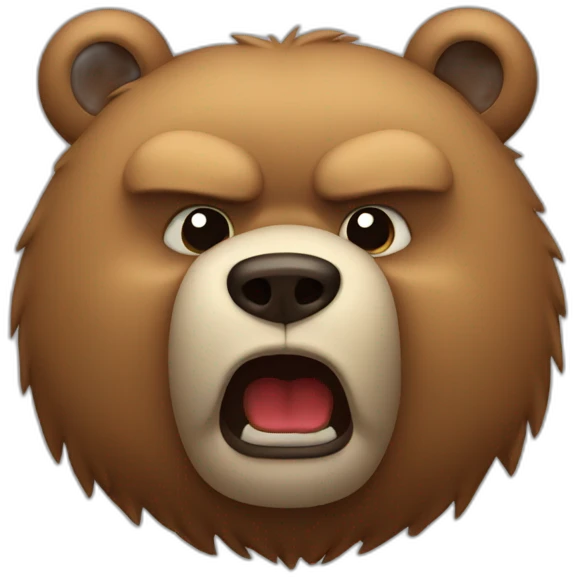 Irritated bear emoji
