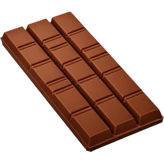 Illustrate a KitKat bar unwrapped, showing four chocolate fingers side by side. emoji