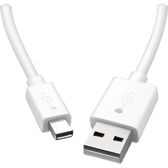 White usb cable emoji