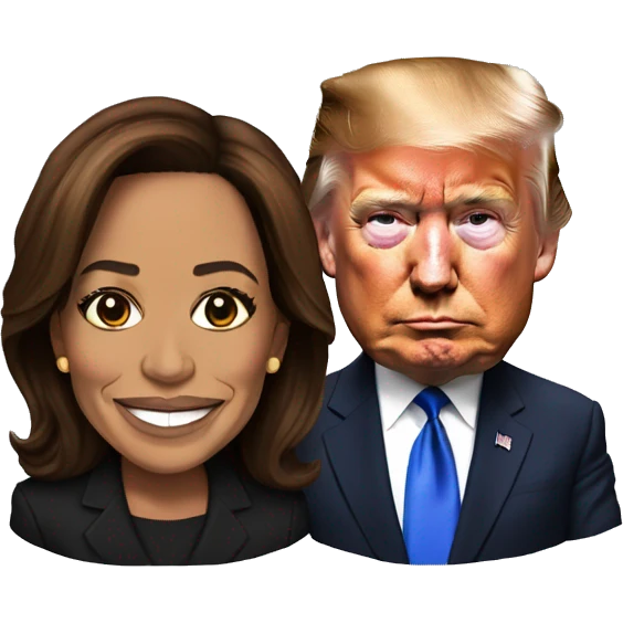 donald trump and kamala harris emoji