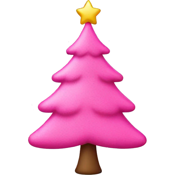 Pink Christmas tree emoji