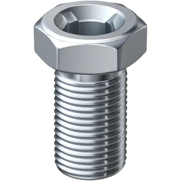 steel hex bolt close-up. emoji