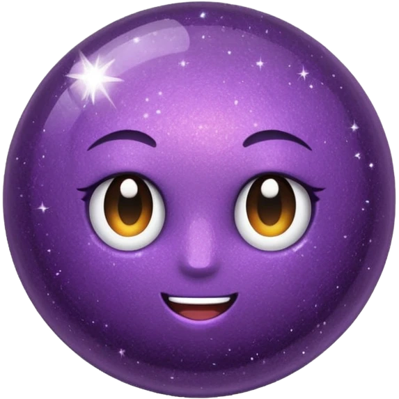 bolinha glitter roxo emoji