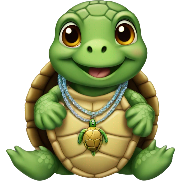 Turtle with a necklace emoji