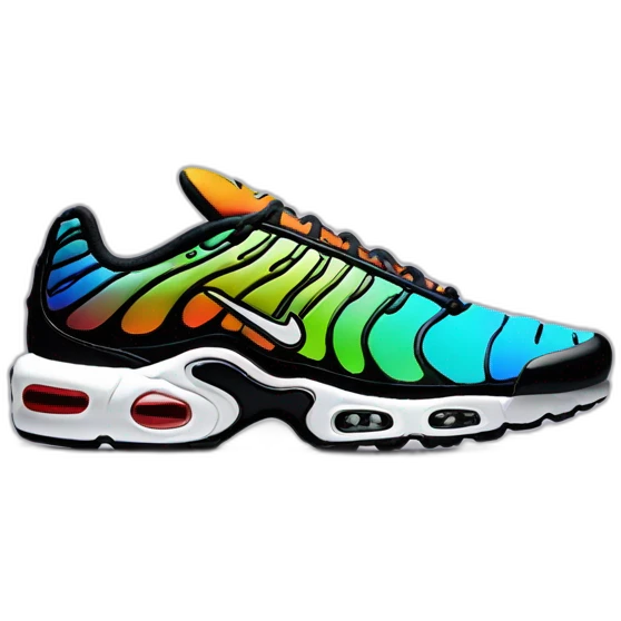 nike tn with incredible magnificient colors emoji