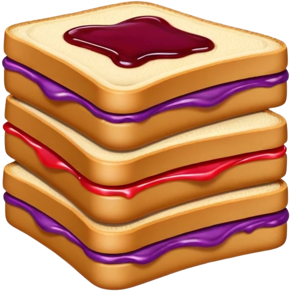 Peanut butter and jelly sandwich emoji emoji