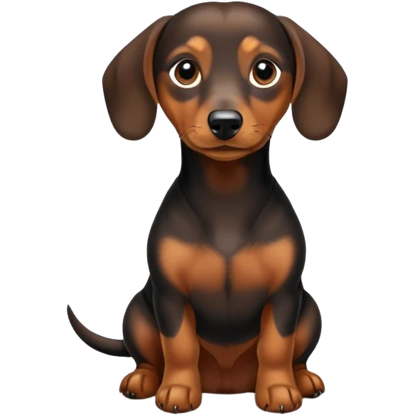 dachshund dog sitting emoji