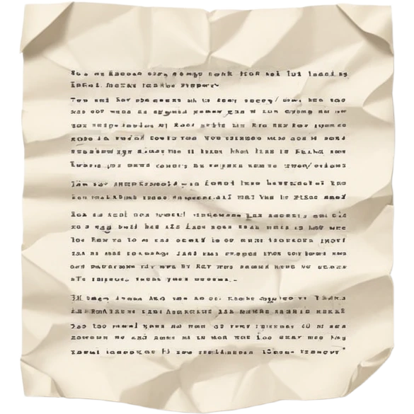piece of paper with written text only emoji
