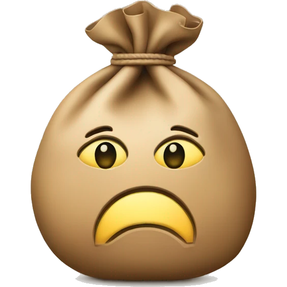 money bag with stars sign in the middle. Mimics the apple money bag emoji emoji