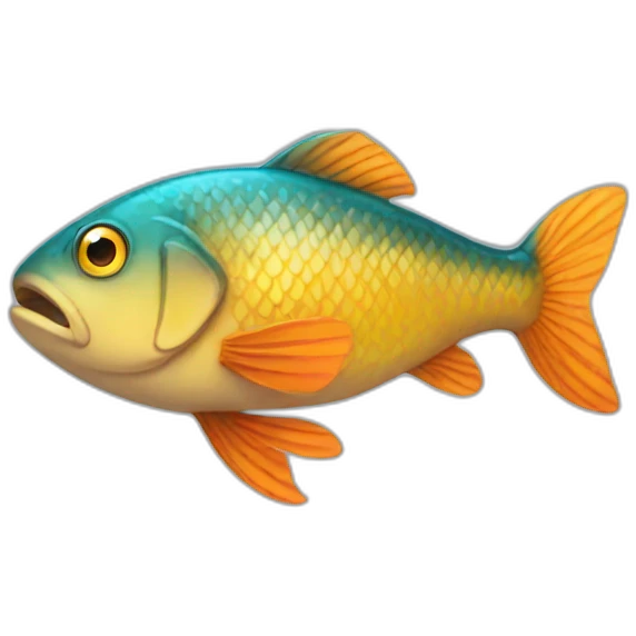 Disappointed fish emoji