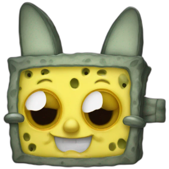 SpongeBob SquarePants with cat ears emoji