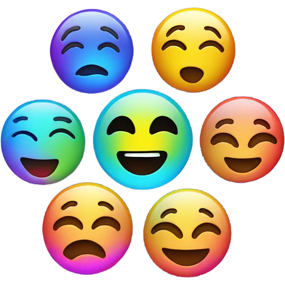Neon emojis emoji