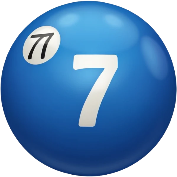 pull ball with the number 7 blue emoji