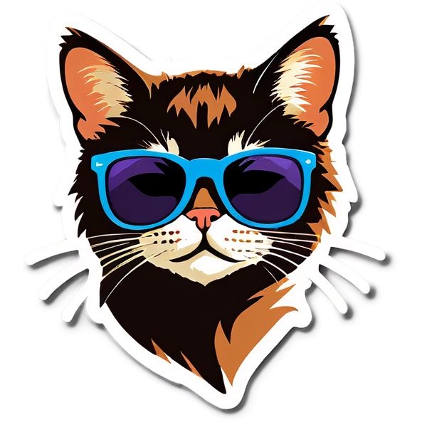Cat with sunglasses emoji
