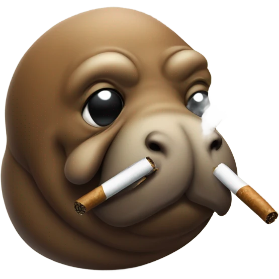 Walrus smoking emoji