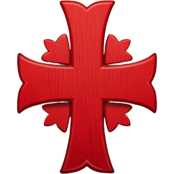 A simple scarlet-red cross emoji