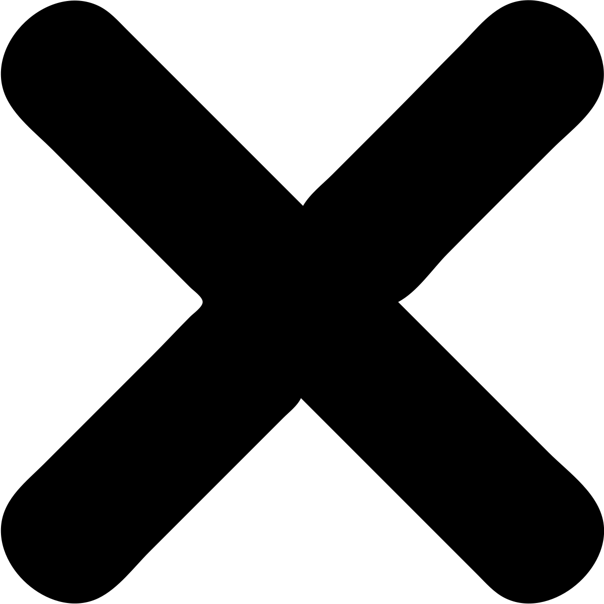 bold black cross mark emoji