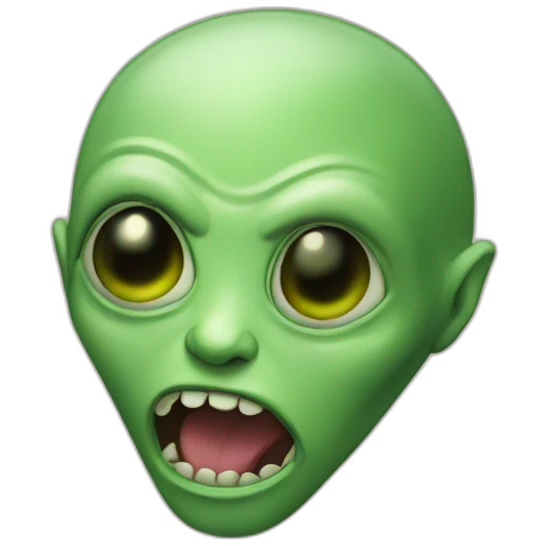 Drunked alien emoji