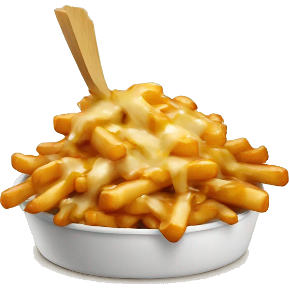 Poutine qui mange une poutine emoji