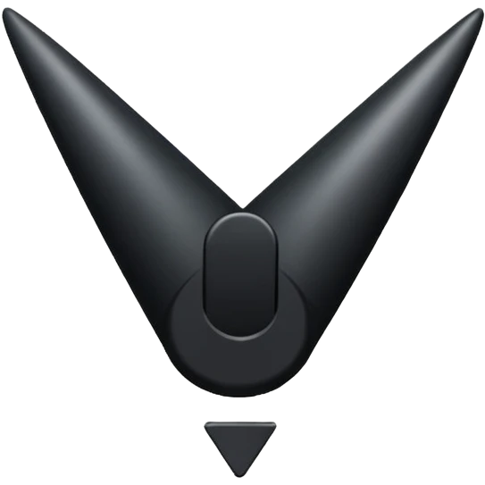 Simple Black cursor emoji