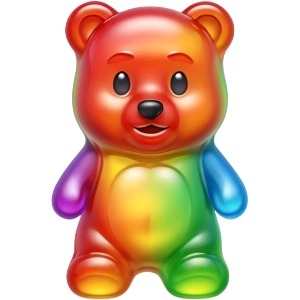 gummy bear with long hair, only head  emoji