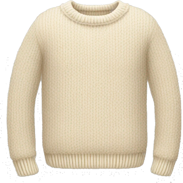 Cream knit sweater emoji