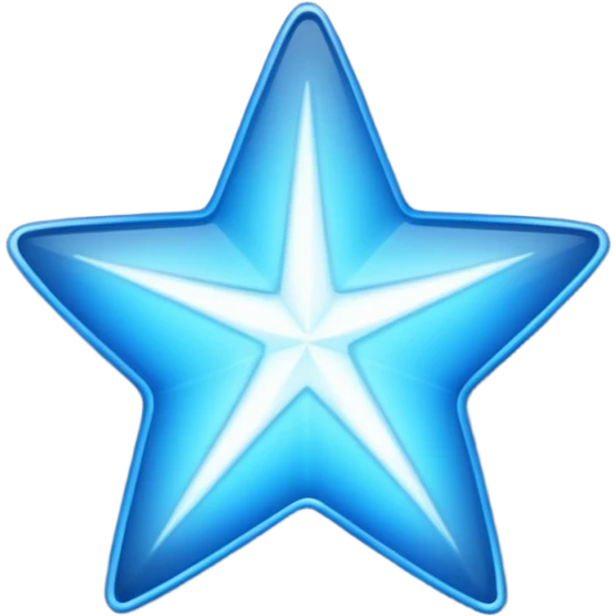 Make a blue star with black right Mark inside emoji