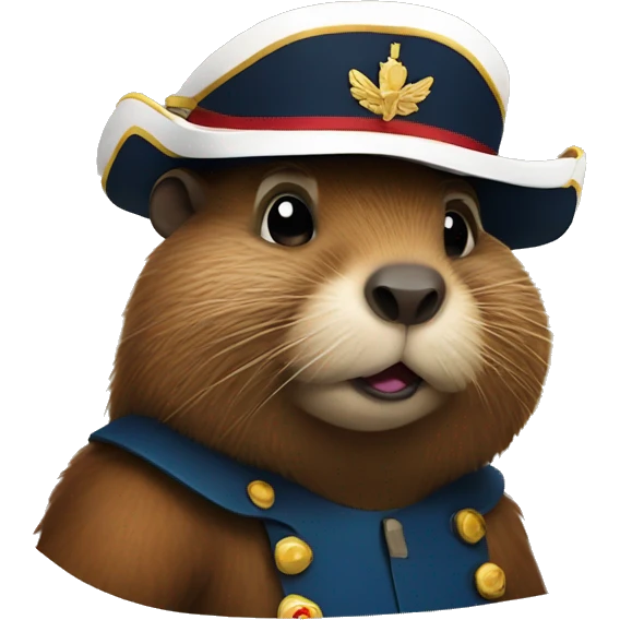 Beaver as napoleon emoji