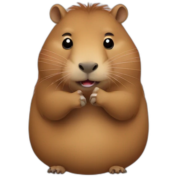 Middle finger capybara emoji