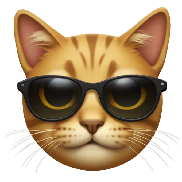 Cat with sunglasses emoji