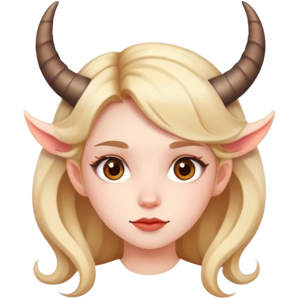 girl with cute horns emoji