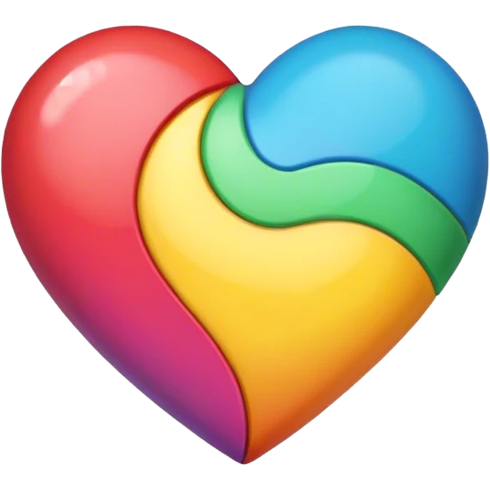 cœur multicolore  emoji