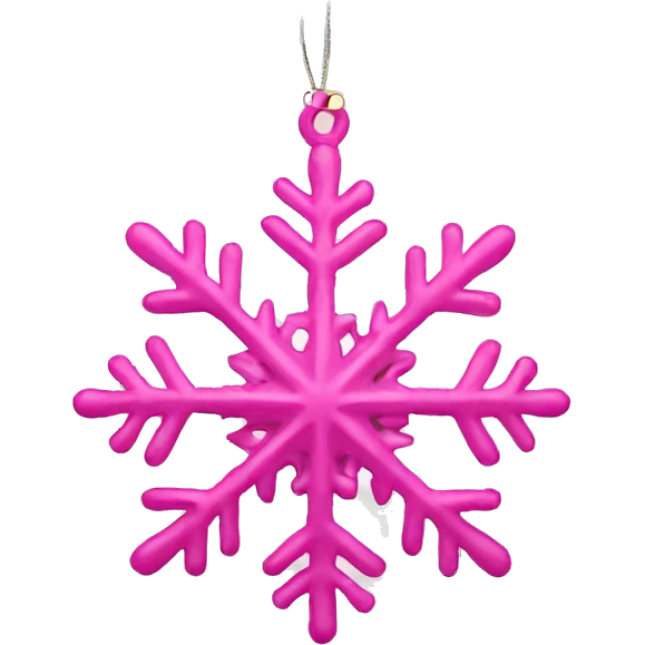 pink ornament with a snowflake on it emoji