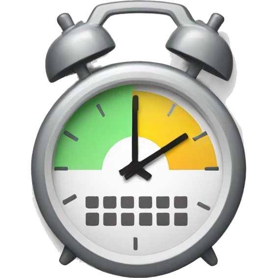 Deadline Emoji 
Design Idea: A calendar page with a clock overlay. emoji