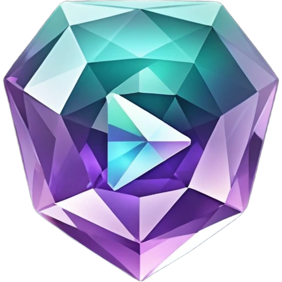 Alexandrite shaped Youtube play button emoji