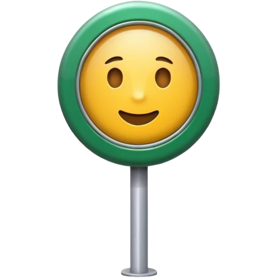señal de pare con fondo verde emoji