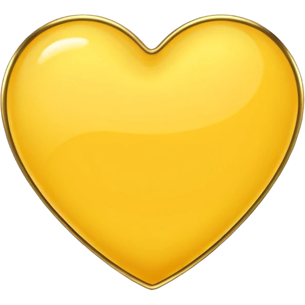 yellow heart with a gold outline emoji