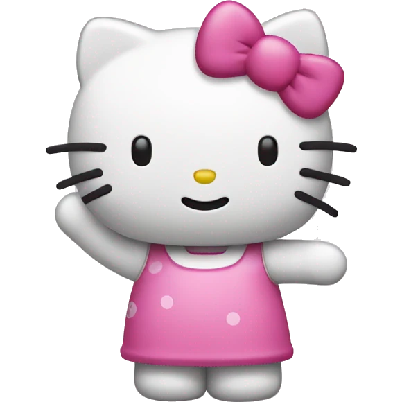 Hello kitty saying hi emoji
