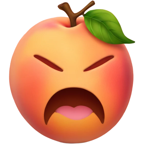 Peach with kiss on it emoji