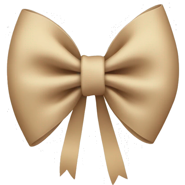 beige bow emoji