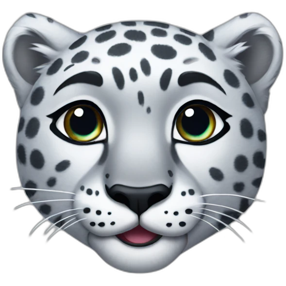 snow leopard wink emoji