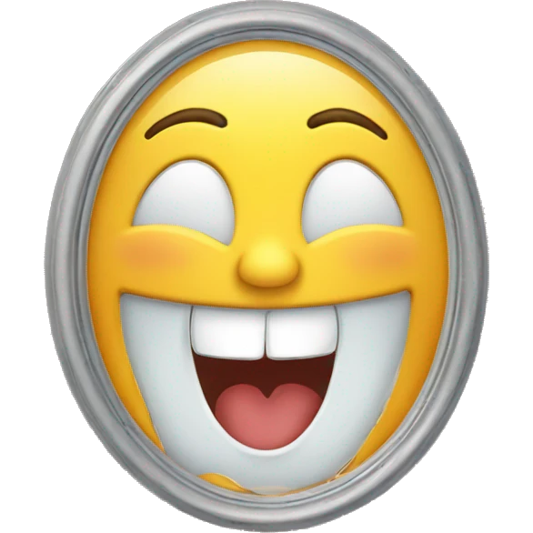 Laughing mirror emoji