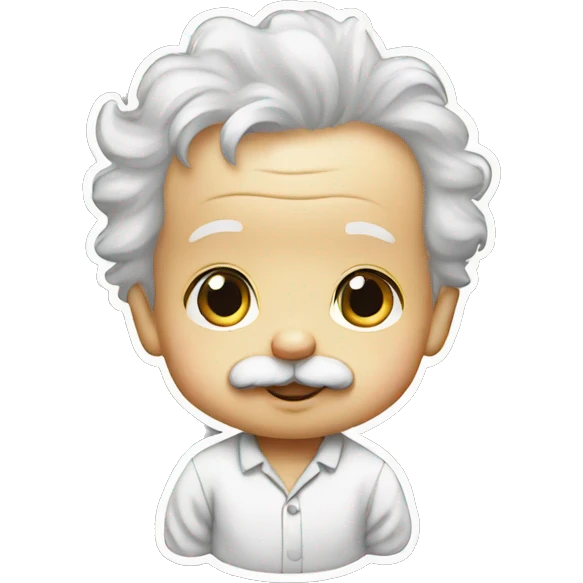 albert einstein baby sticker emoji