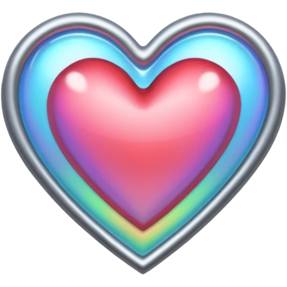 heart with a holographic border emoji